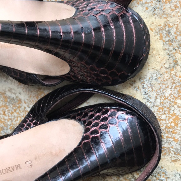 💥💥💥Sexy Snakeskin Manolo Blahnik Heels size 40 - Picture 4 of 5